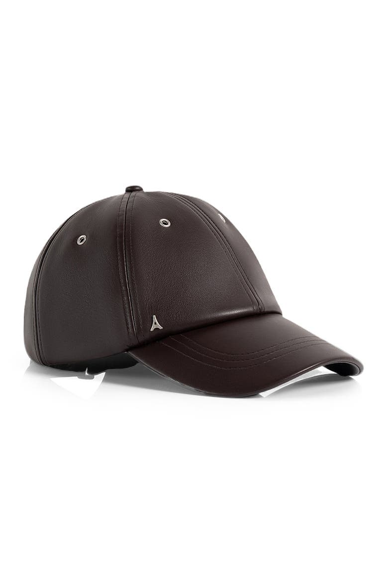 Lou Leather Cap, Alternate, color, Brown