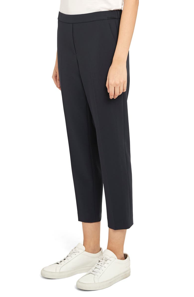 Theory Treeca Pull-On Trousers, Alternate, color, Black