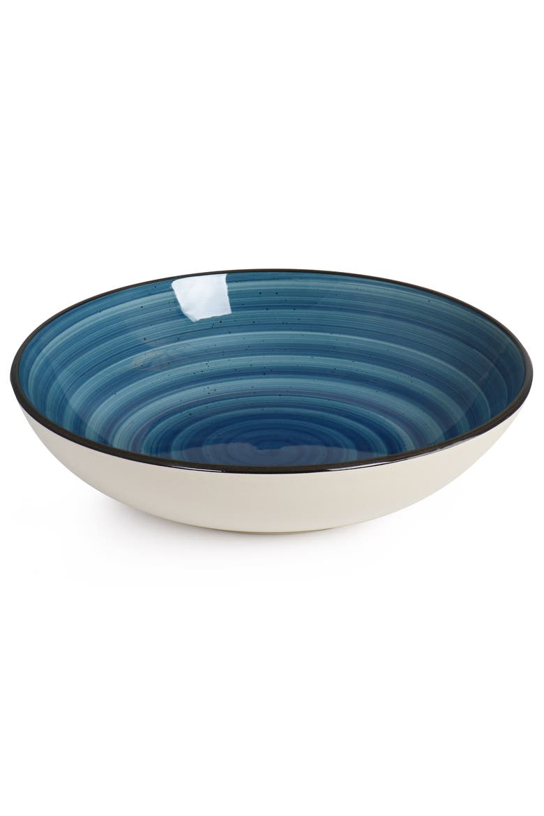 Gia 24 Piece Round Stoneware Dinnerware Set, Alternate, color, White