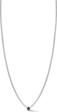 SPHERA MILANO Cubic Zirconia Curb Chain Necklace