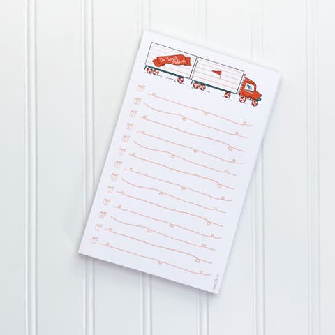 The North Pole Inc 5" x 8" Winter Lined Notepad (50 Heavyweight Tear-Off Sheets)