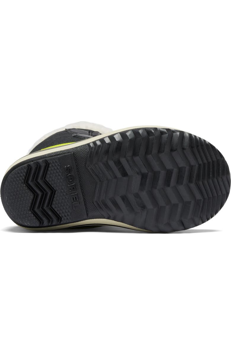 SOREL Kids' Yoot Pac Waterproof Snow Boot, Alternate, color, Black/ Chartreuse