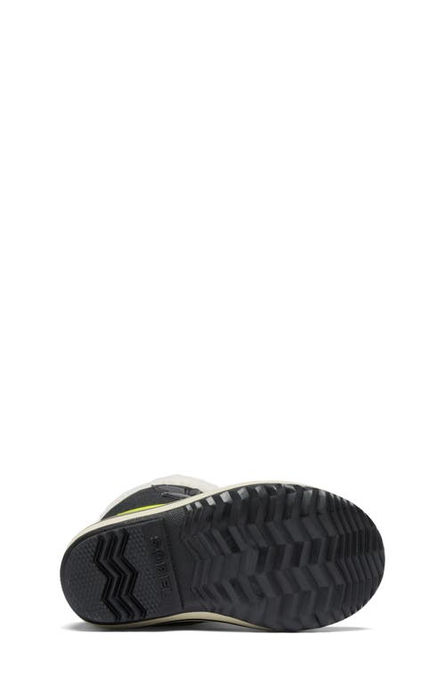 Sorel Kids' Yoot Pac Waterproof Snow Boot In Black/chartreuse