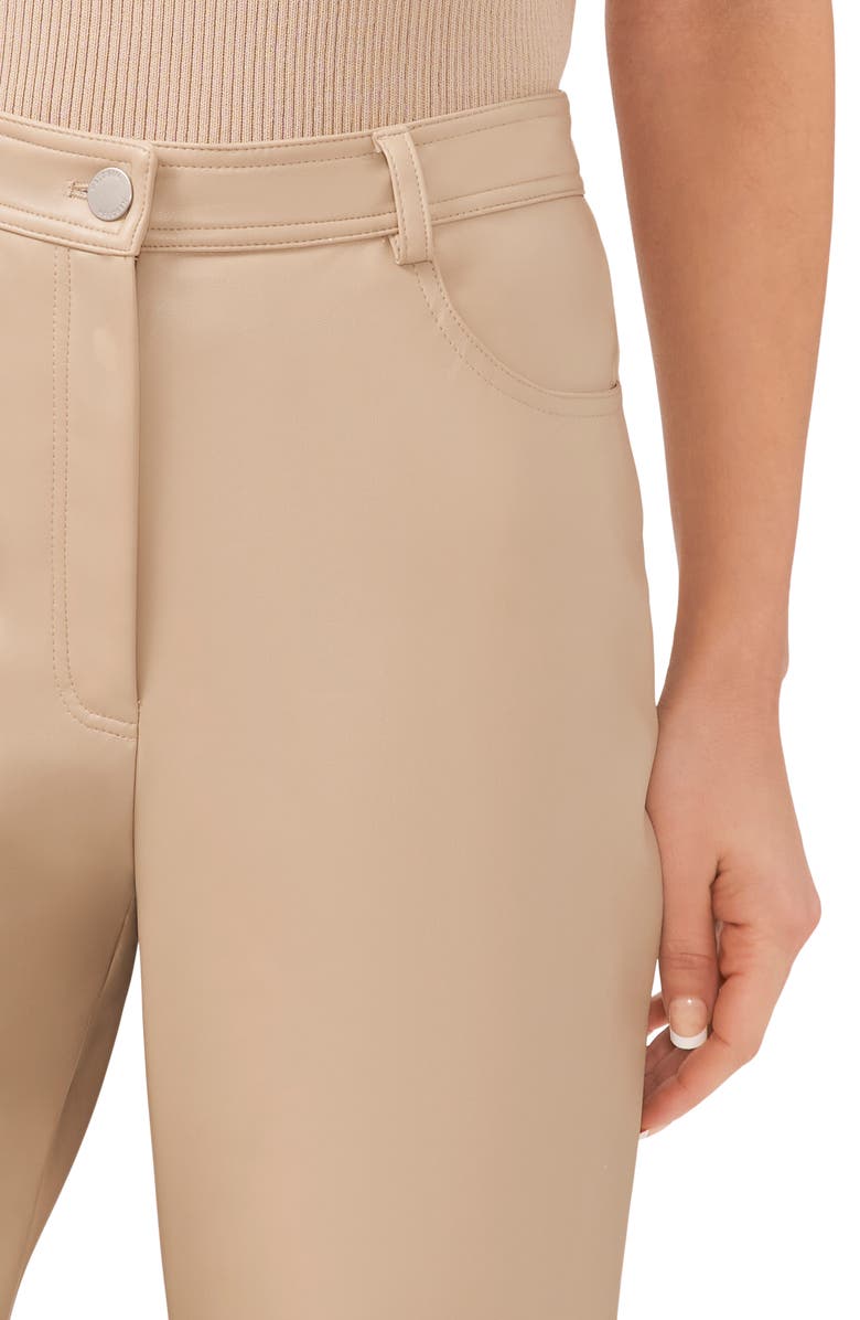 Halogen<sup>®</sup> 5-Pocket Faux Leather Pants, Alternate, color, Oxford Tan