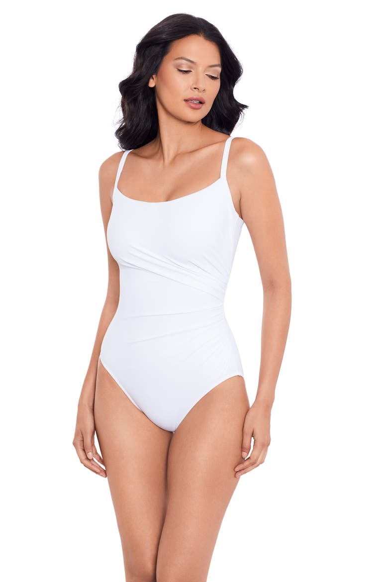 Rock Solid Starr Underwire One-Piece Swimsuit, Alternate, color, WHT