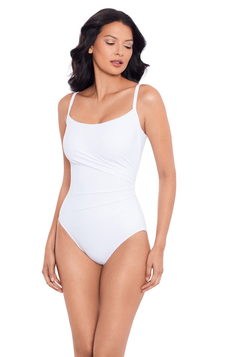 Miraclesuit<sup>®</sup> Rock Solid Starr Underwire One-Piece Swimsuit, Alternate, color, Wht