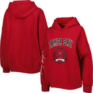 Tommy Hilfiger Women's Tommy Hilfiger Red Tampa Bay Buccaneers Becca Drop Shoulder Pullover Hoodie