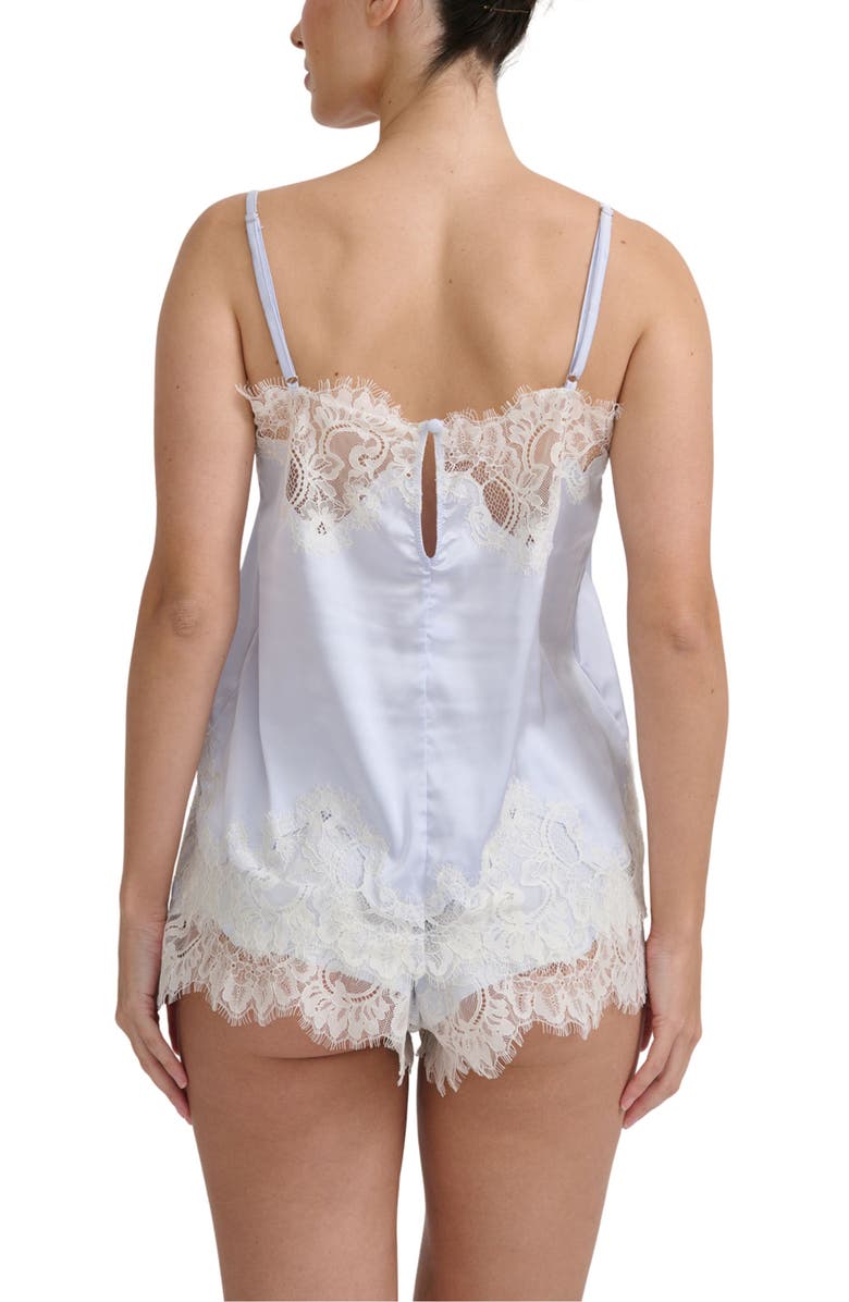 Kat The Label Olivia Lace Trim Satin Camisole, Alternate, color, Cinderella