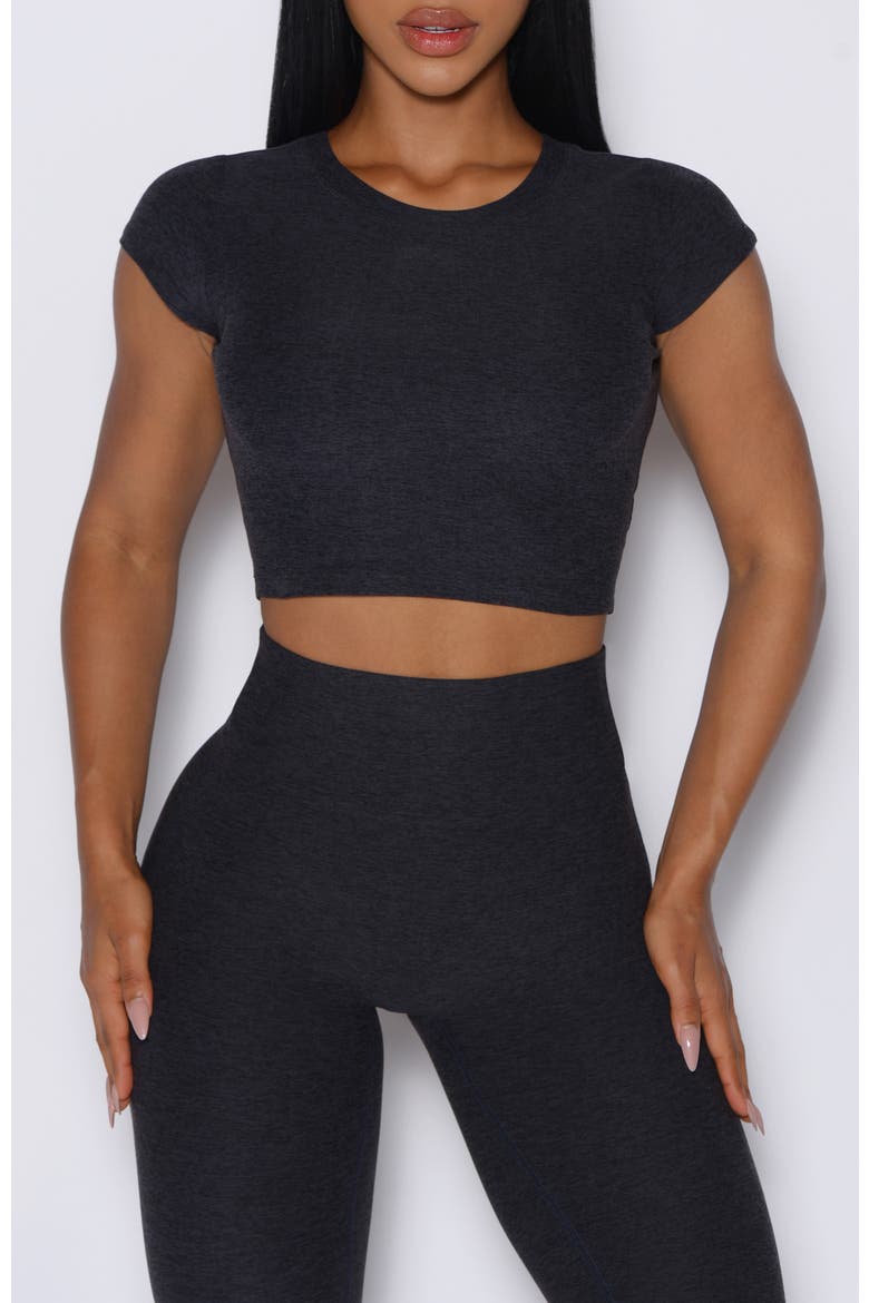 Fit Fam Active Tee, Main, color, Heathered Black