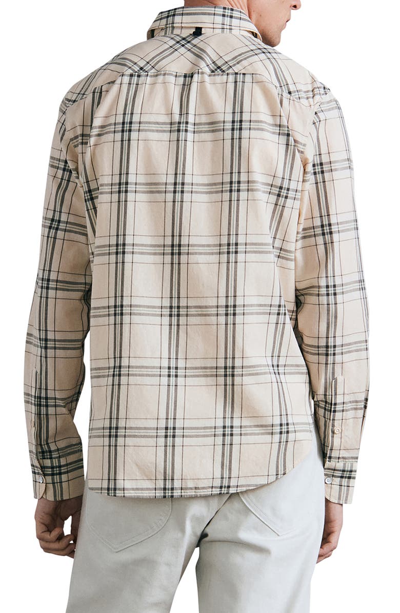 rag & bone Gus Plaid Button-Up Shirtt, Alternate, color,