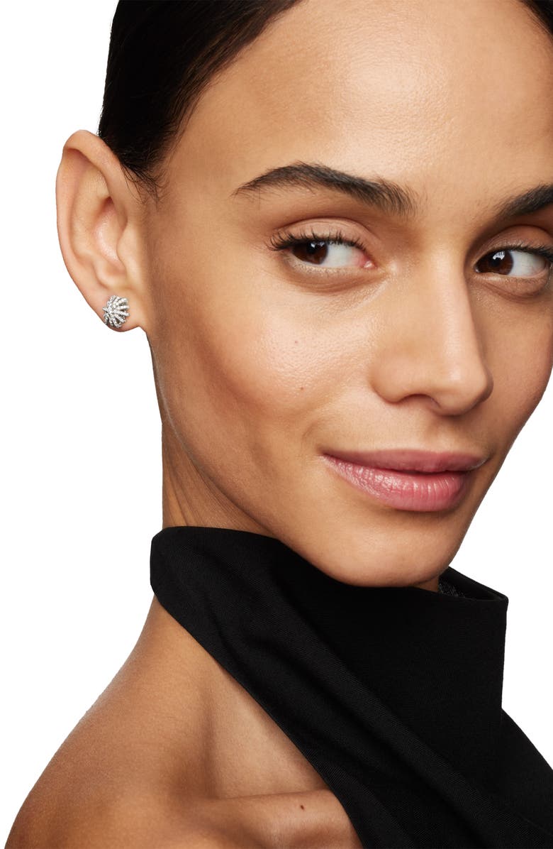 David Yurman Crossover Stud Earrings with Diamonds, Alternate, color, Silver/ Gold