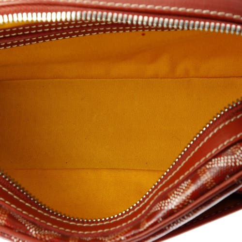 Pre-owned Goyard Goyard Cap Vert Bag Coated Canvas In Red
