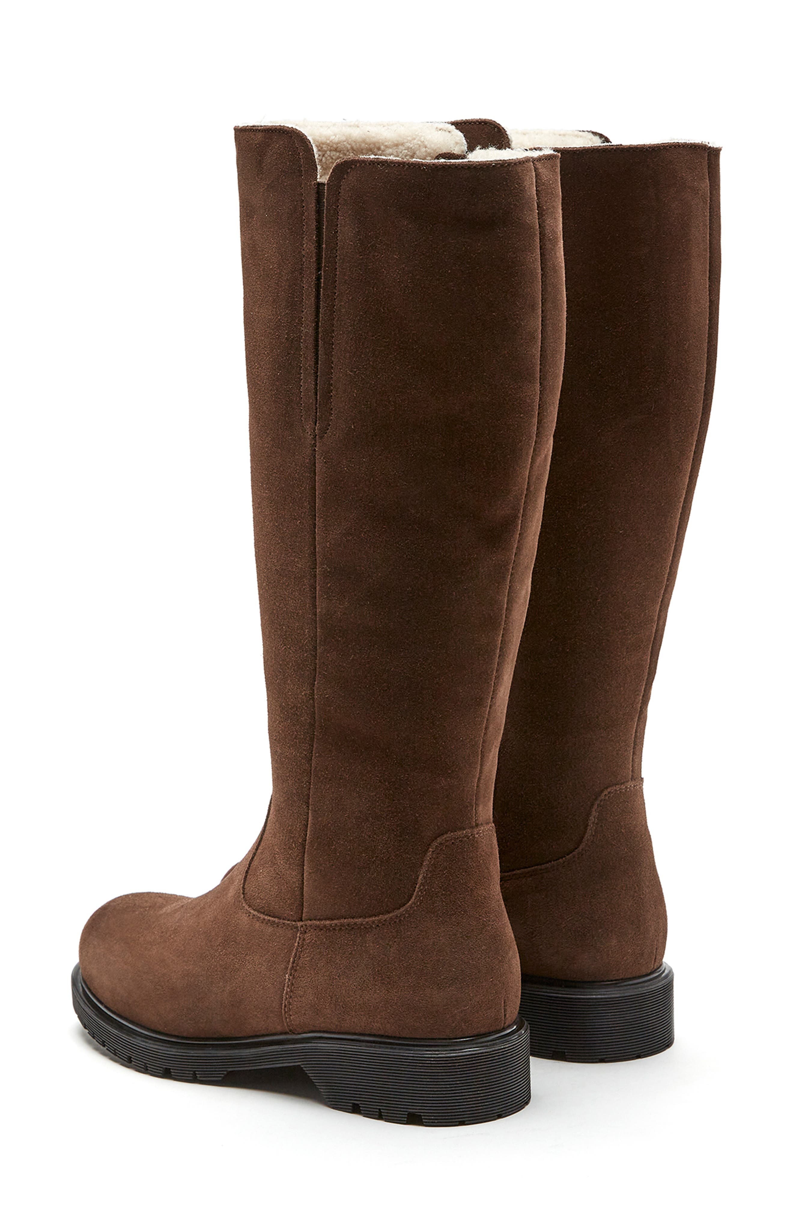 Helene City Dry™ Genuine Shearling Waterproof Boot, Alternate, color, BRUNETTE SUEDE