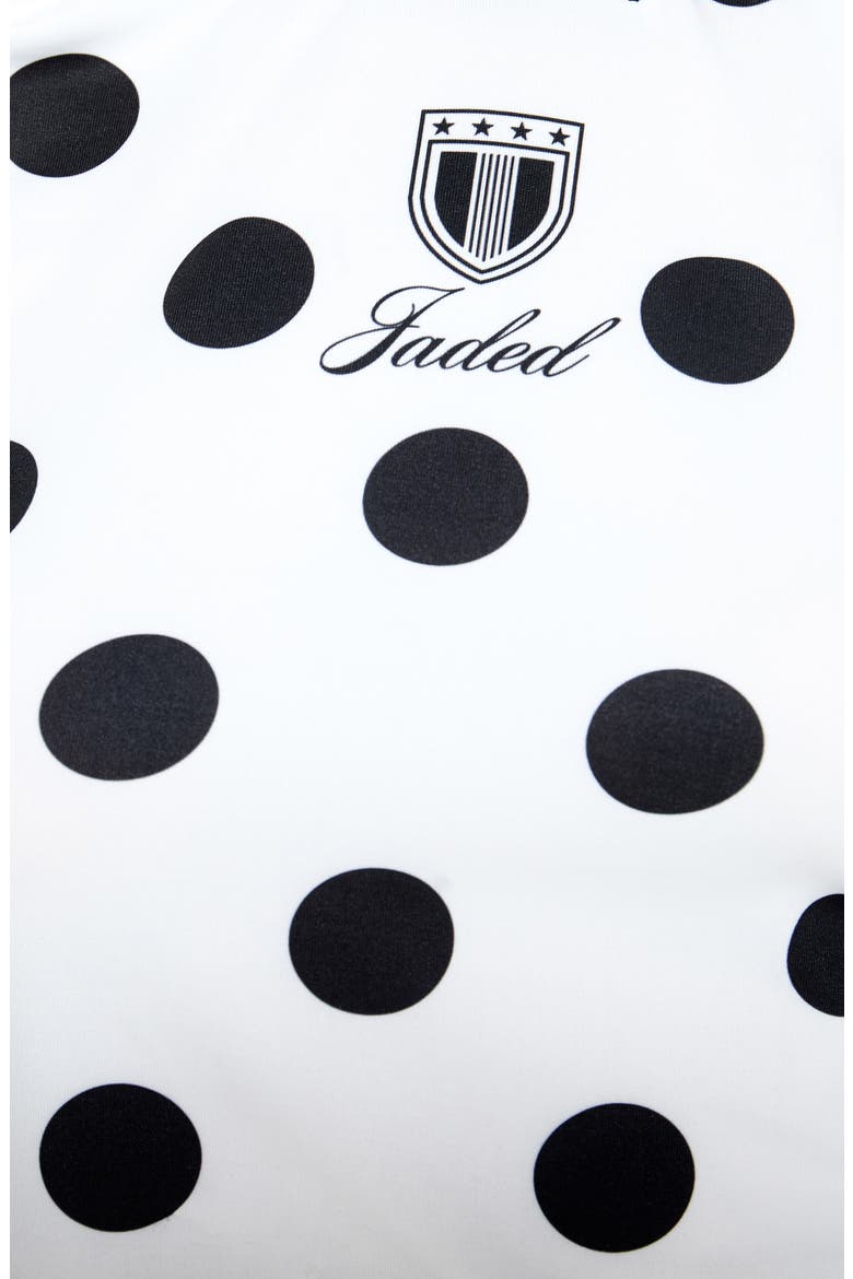 No.13 Polka Dot Football Top, Alternate, color, WHITE