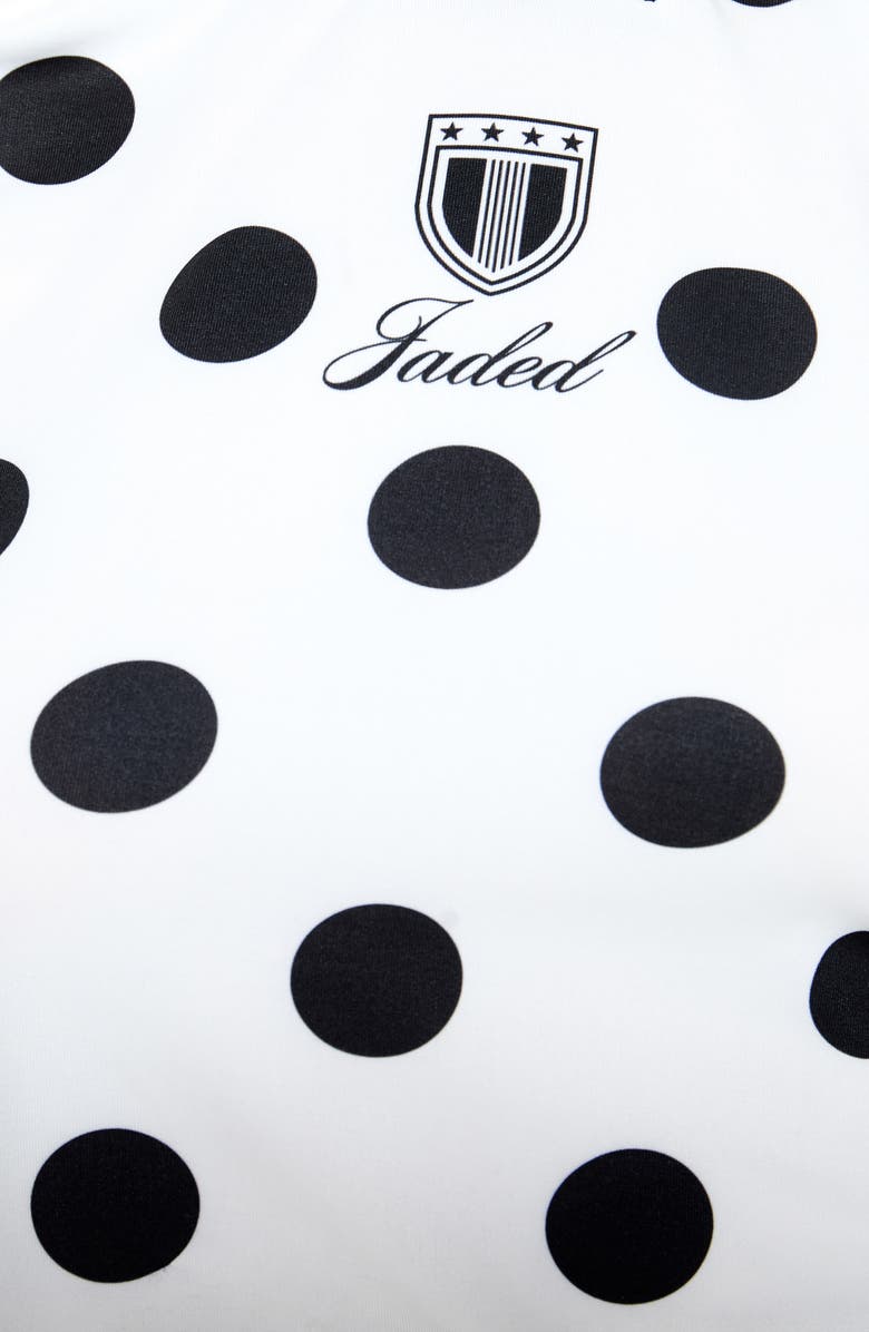JADED LONDON Polka Dot Crop T-Shirt, Alternate, color, White