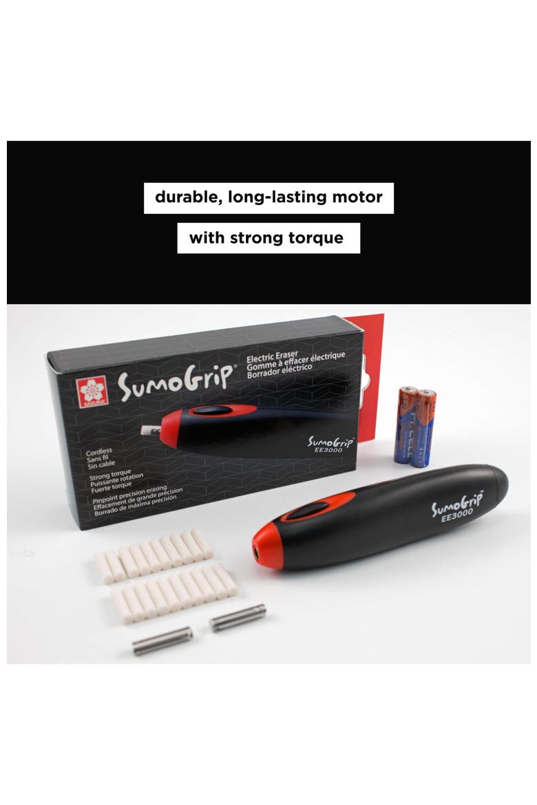 EE-3000 SumoGrip Electric Eraser Kit, Cordless, Black, Alternate, color, Black