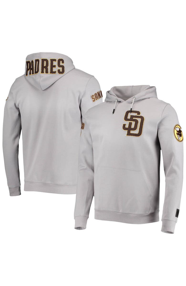 PRO STANDARD Men's Pro Standard Gray San Diego Padres Team Logo Pullover Hoodie, Main, color, 