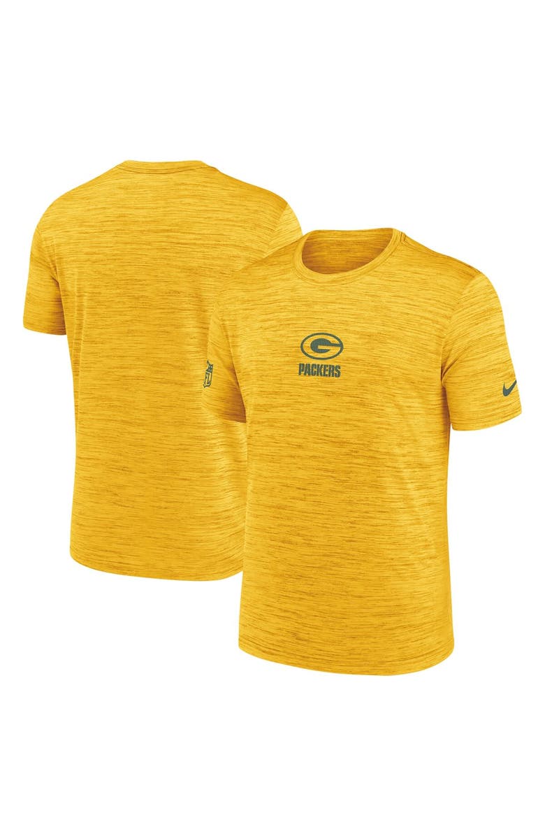 Nike Men's Nike Gold Green Bay Packers Sideline Velocity Performance T-Shirt, Alternate, color, Gold