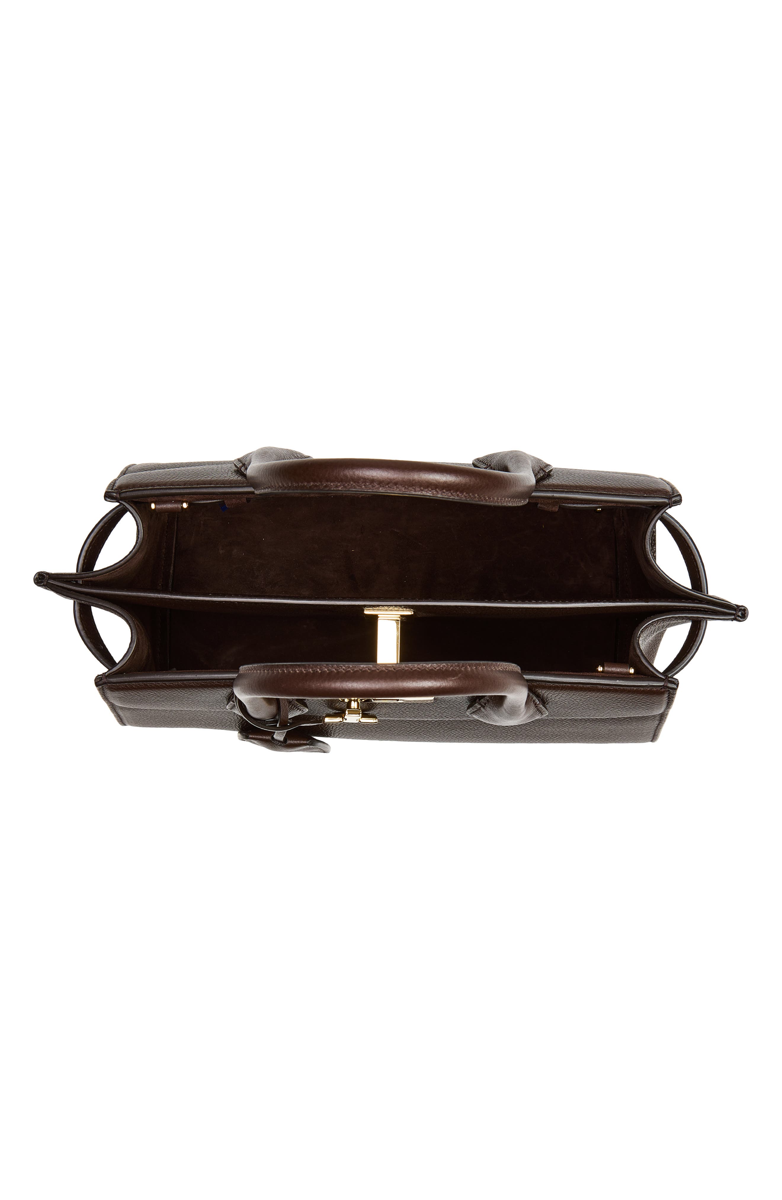 FERRAGAMO Small The Studio Soft Leather Top Handle Bag, Alternate, color, Testa Di Moro