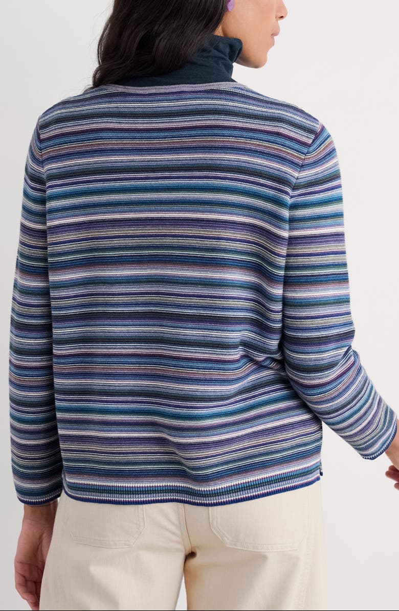 Seasalt Cornwall Makers Rib Organic & Recycled Cotton Sweater, Alternate, color, Ripple Marks Grape Thistle Mix