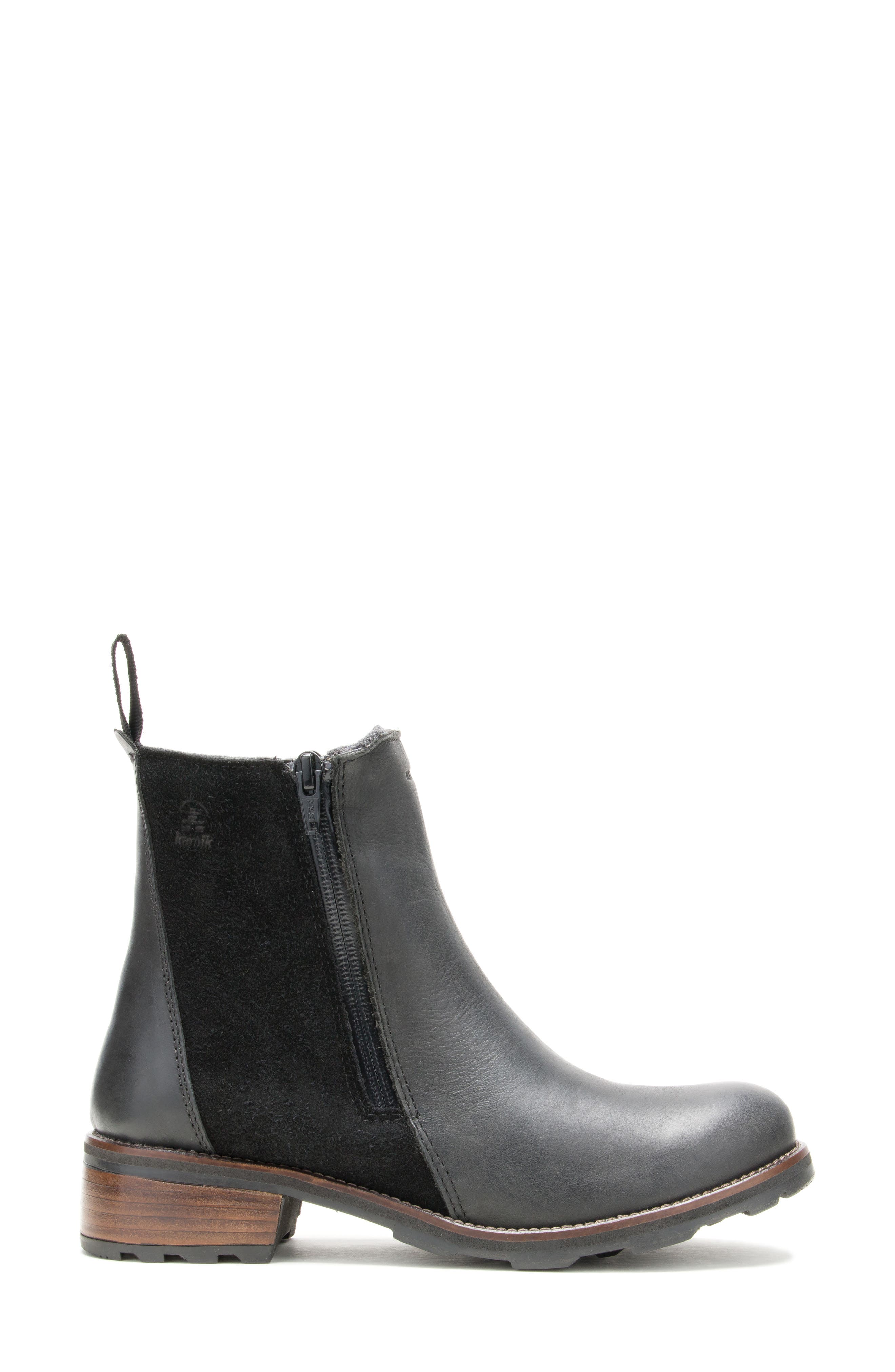 Kamik Isabellalo Waterproof Ankle Boot, Alternate, color, Black