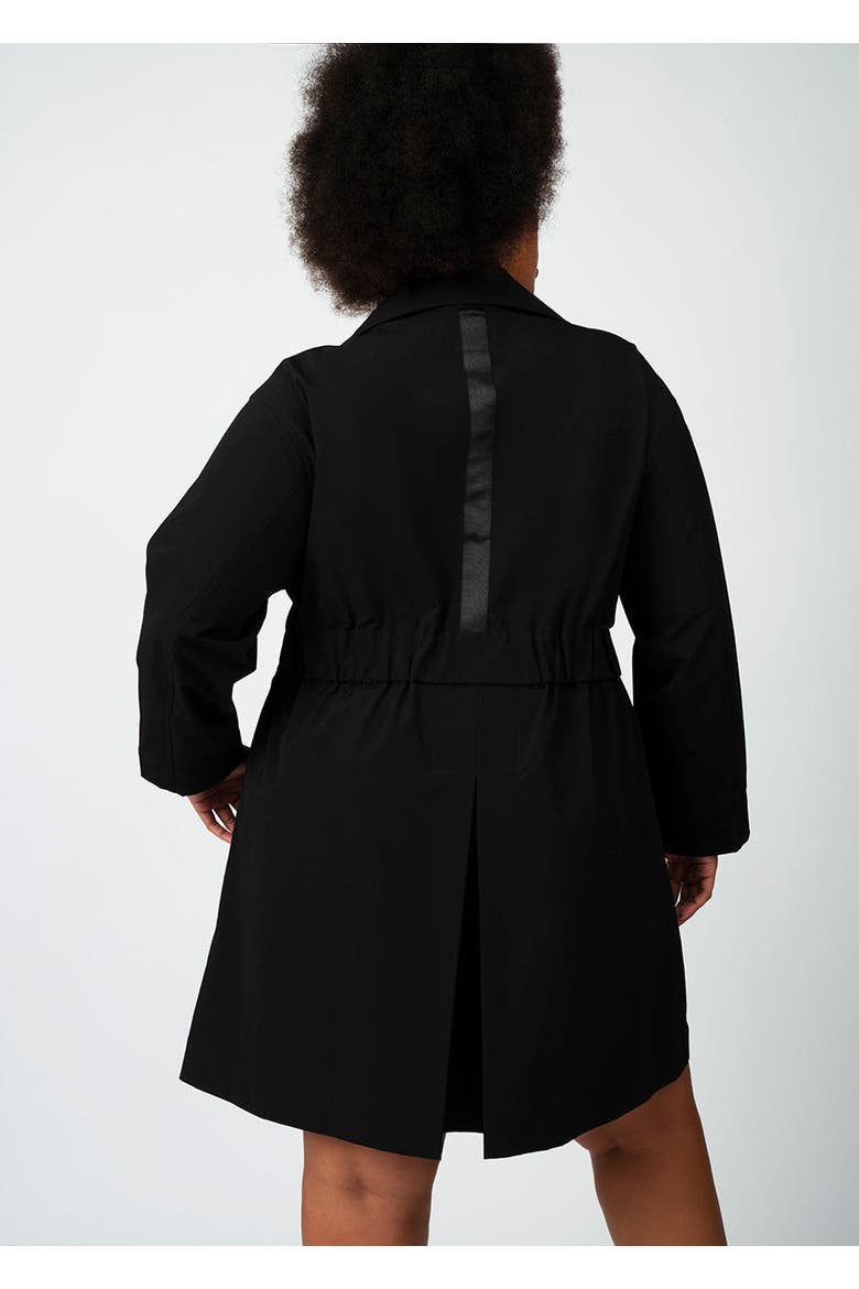 Tech Twill Trench Coat Plus Size, Alternate, color, Jet Black