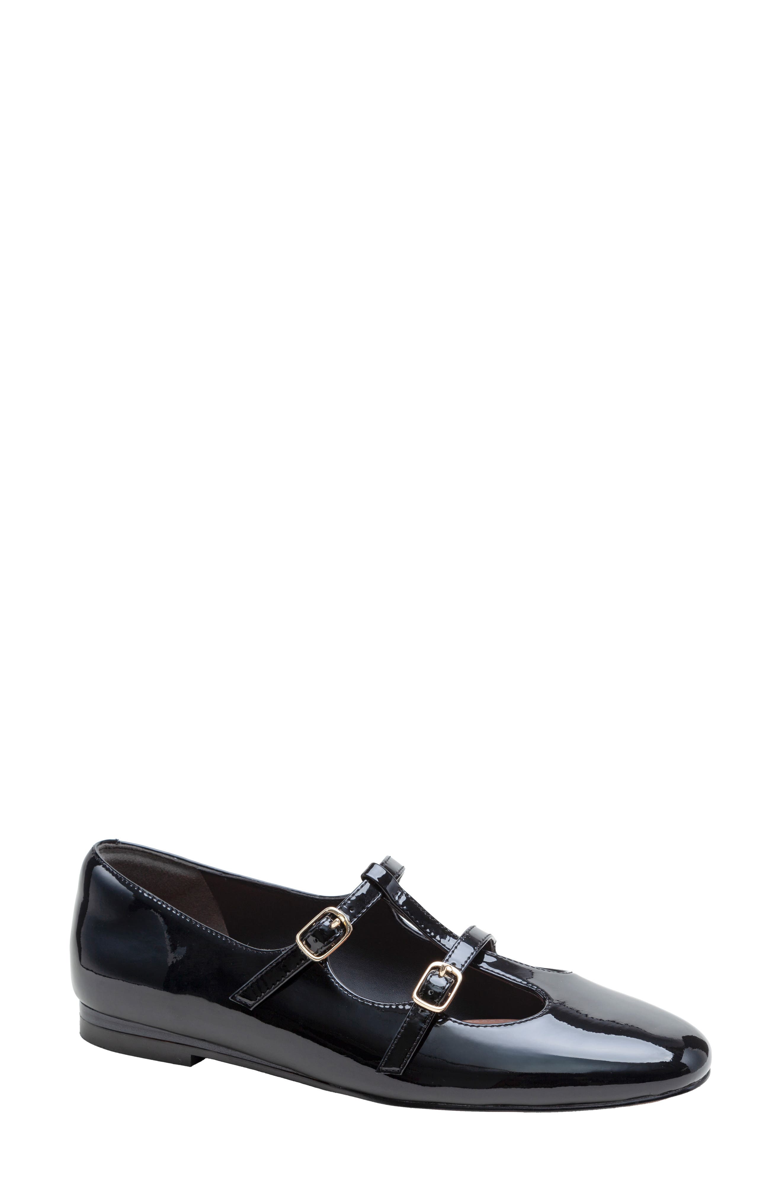 Linea Paolo Matilda Mary Jane Flat, Main, color, Black