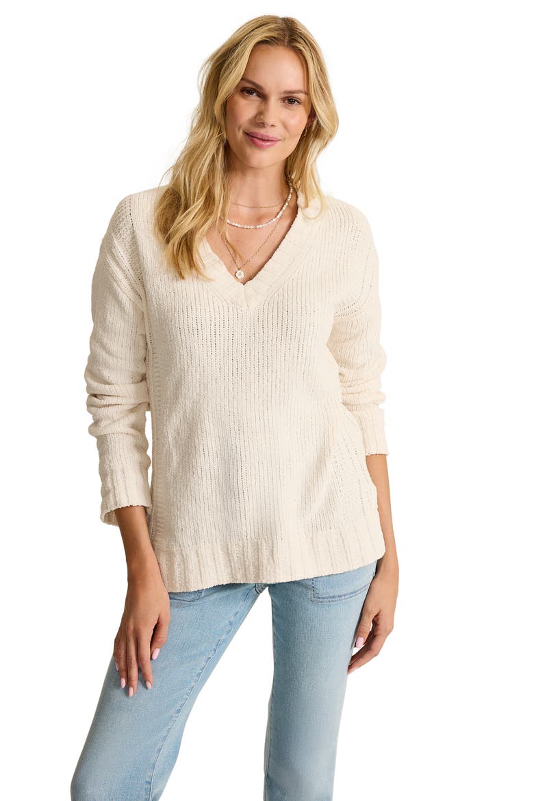 Malibu Chenille Sweater, Alternate, color, COCONUT