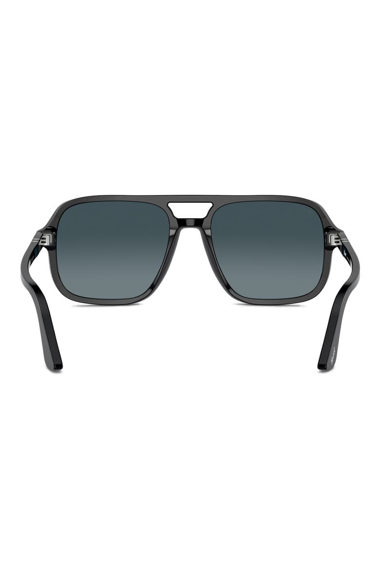 58mm Polarized Pilot Sunglasses, Alternate, color, BLACK