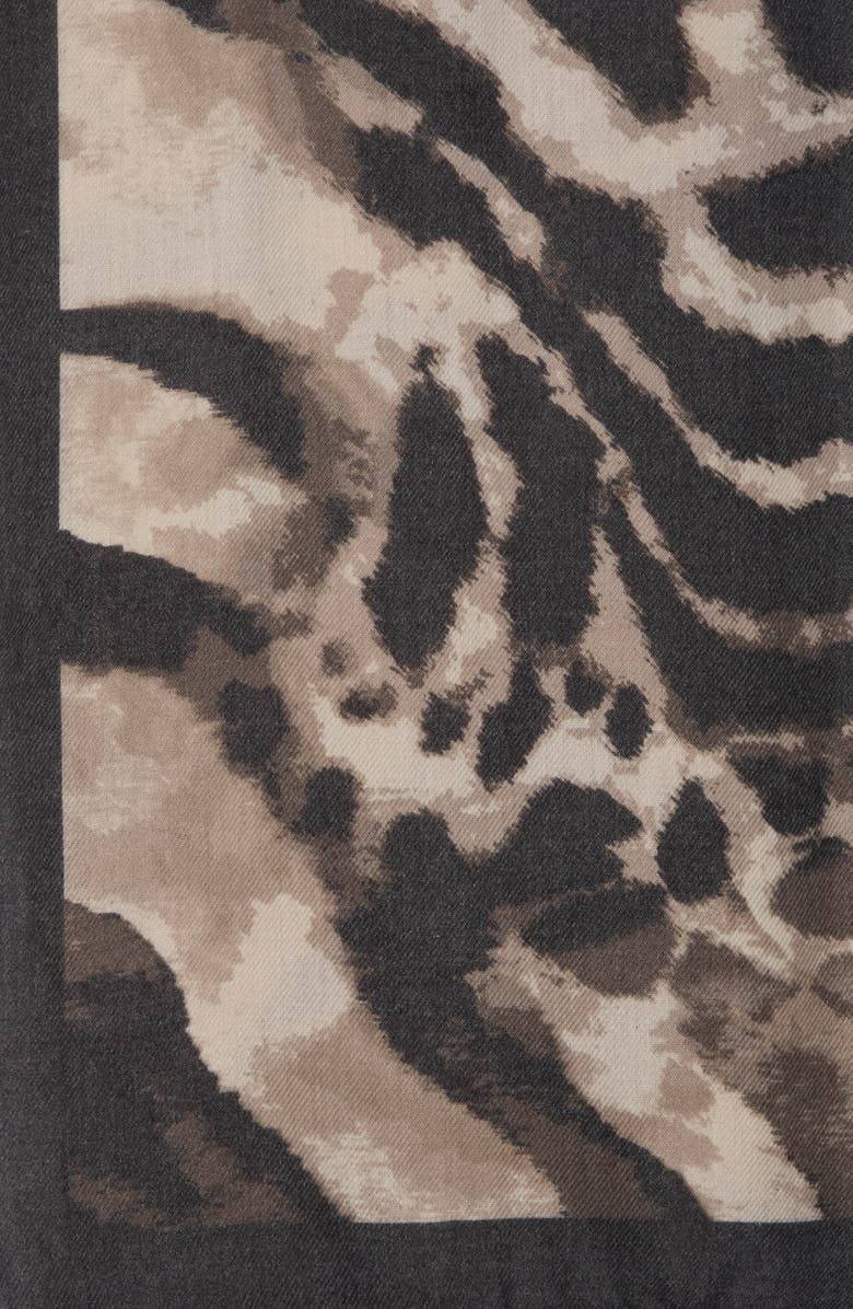 Vince Camuto Animal Blur Scarf, Alternate, color, Black