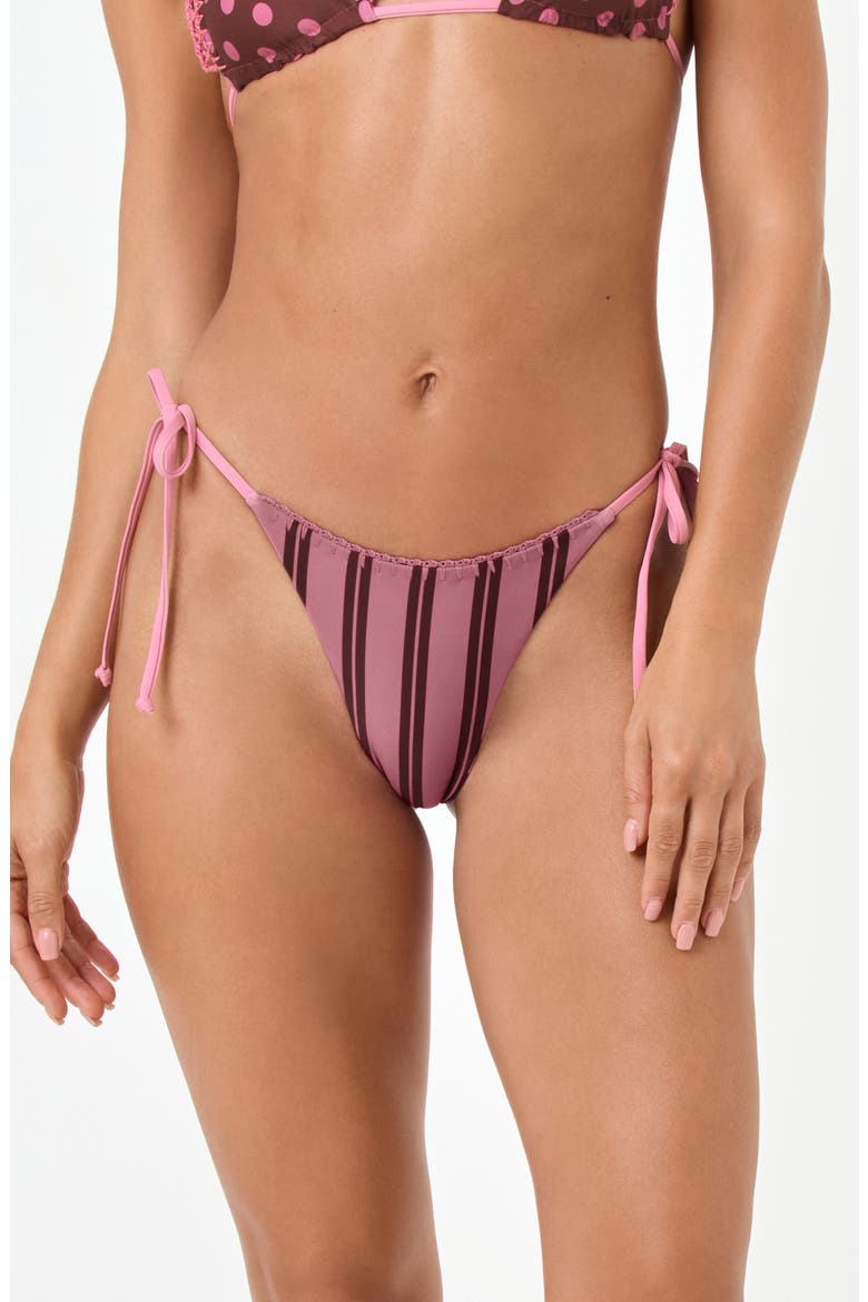 Samba Bitsy Side Tie Bikini Bottoms, Main, color, STRIPE SIDE/ ALOTTA POLKA DOT