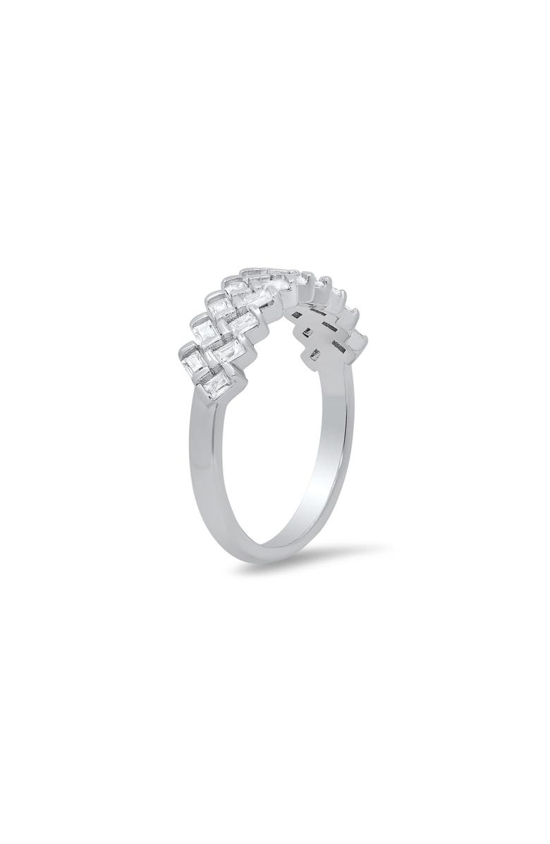 Queen Jewels Sterling Silver CZ Weave Ring, Alternate, color, Silver