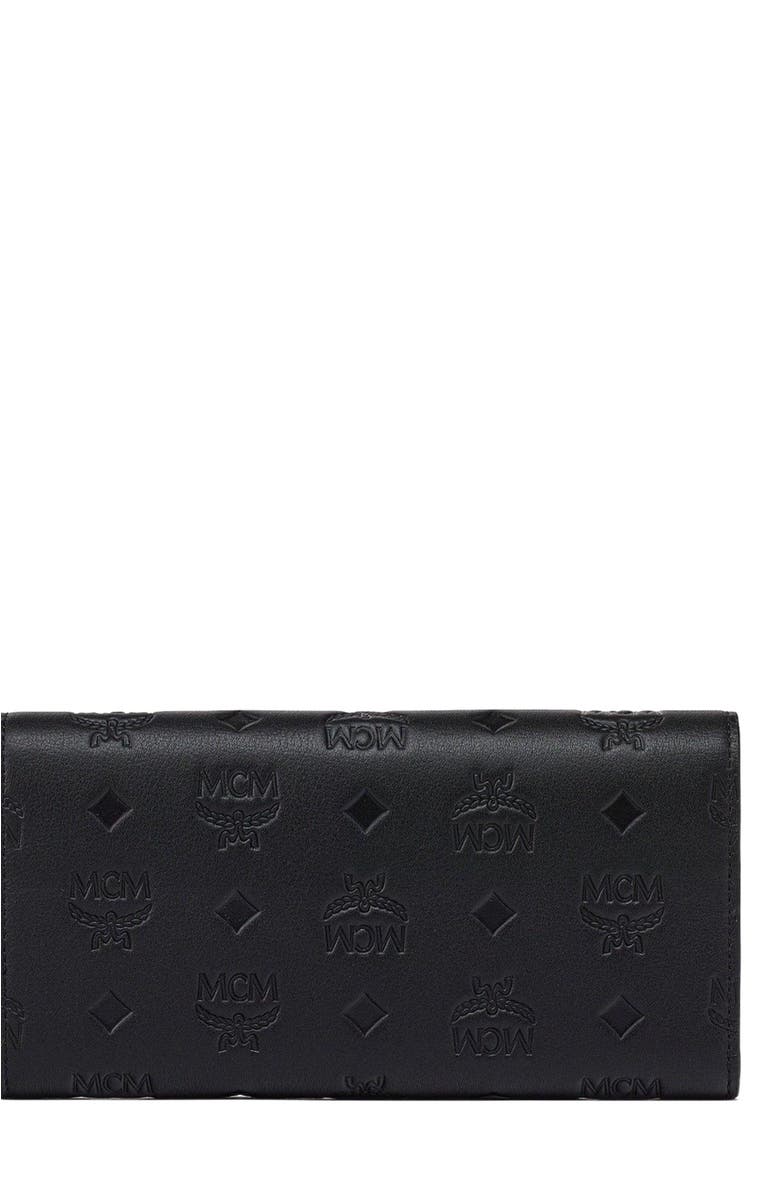 MCM Aren Continental Wallet in Embossed Monogram Leather, Alternate, color, 