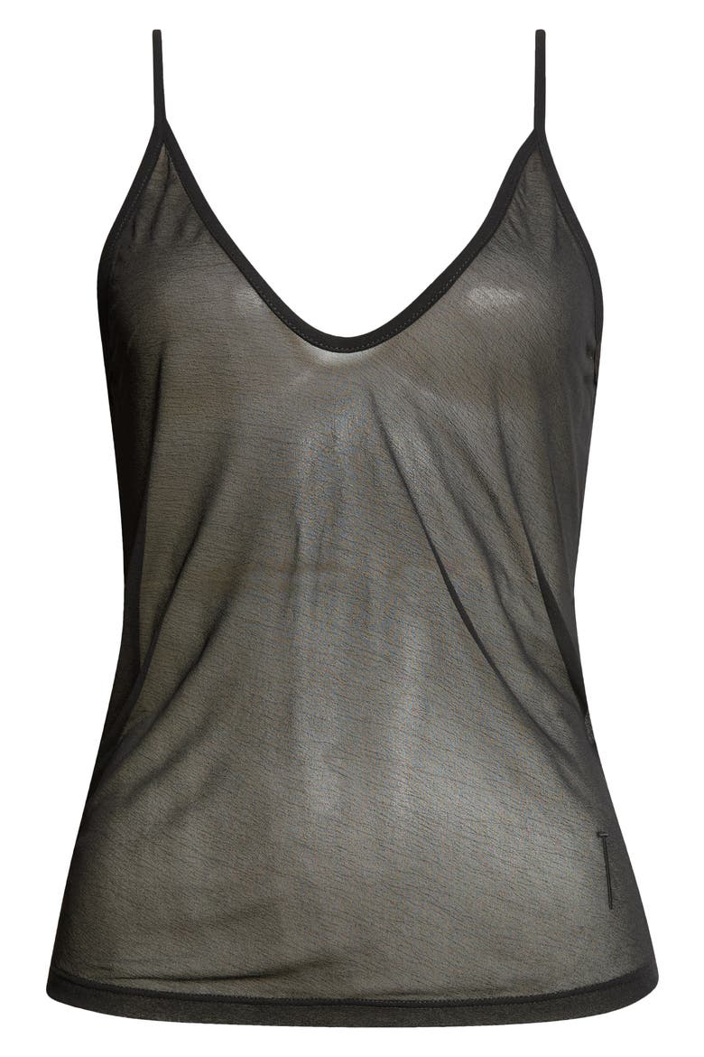 Sheer Crepe Jersey Tank, Main, color, BLACK