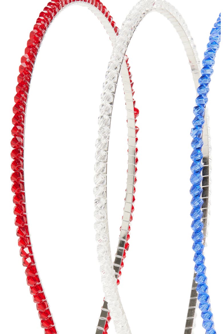 Kids' 3-Pack Americana Headband Set, Alternate, color, RED / BLUE JEWEL