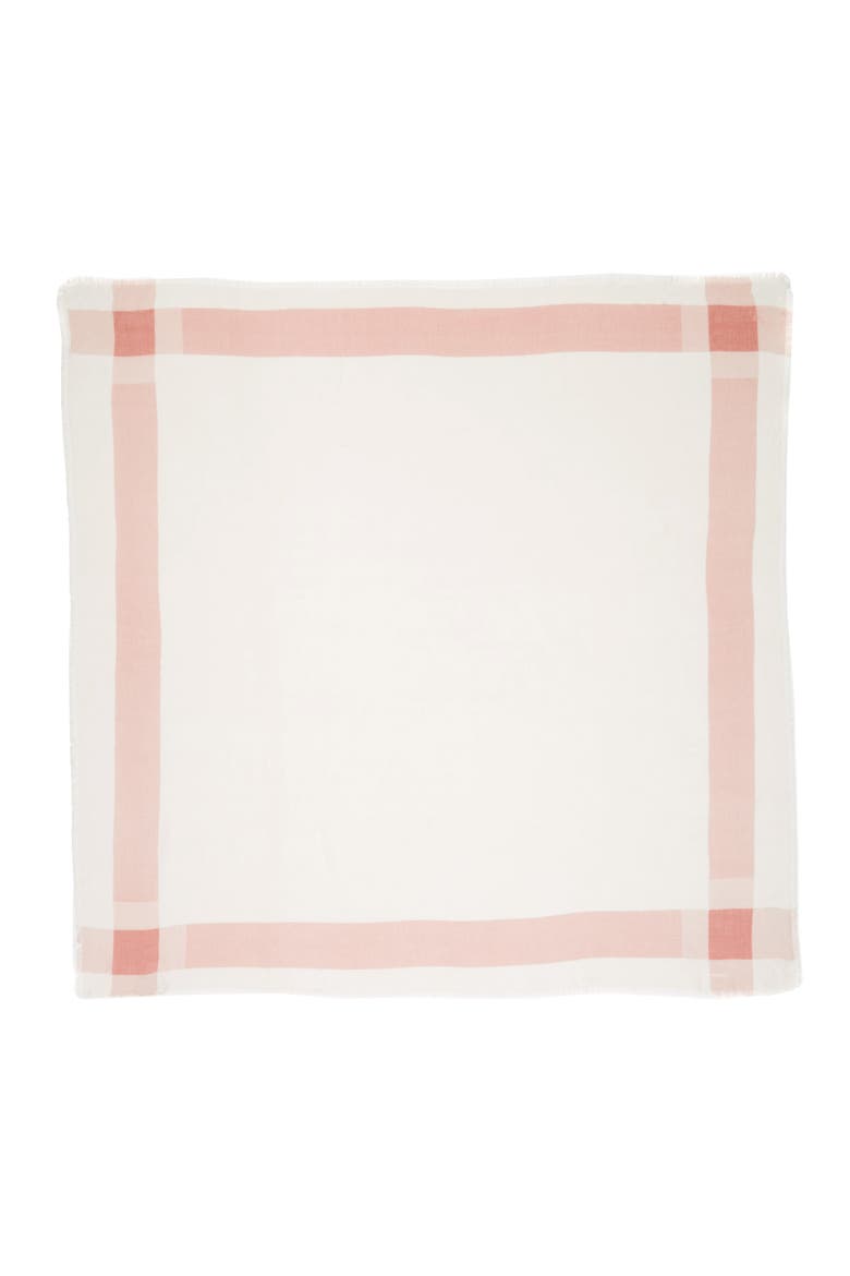 Plaid Square Scarf, Alternate, color, IVORY/ RUST