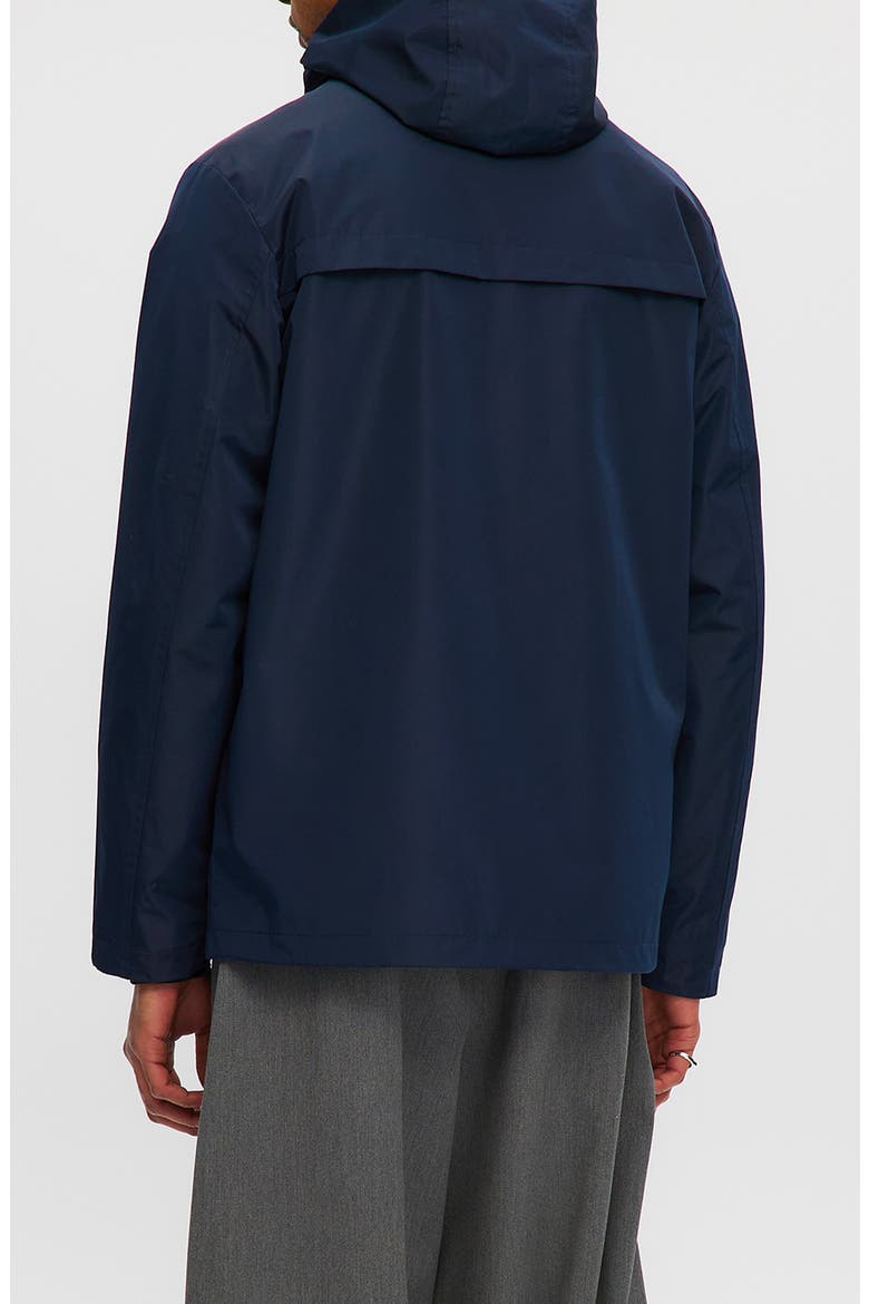 Andreas Water Resistant Rain Coat, Alternate, color, NAVY