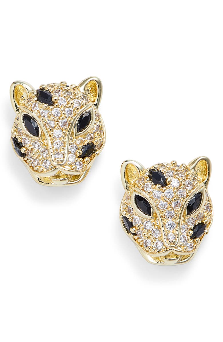 Melinda Maria Baby Jaguar Stud Earrings, Main, color,