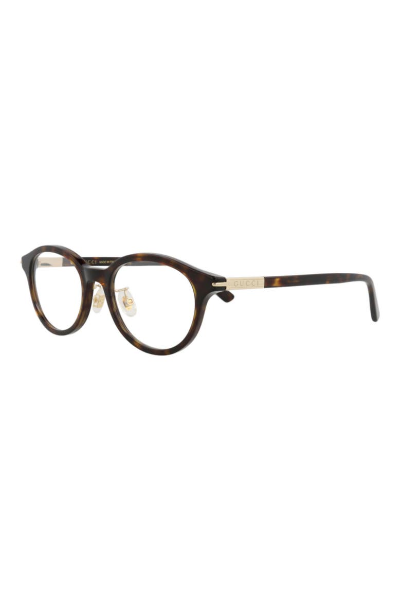 49mm Oval Optical Glasses, Alternate, color, HAVANA HAVANA TRANSPARENT