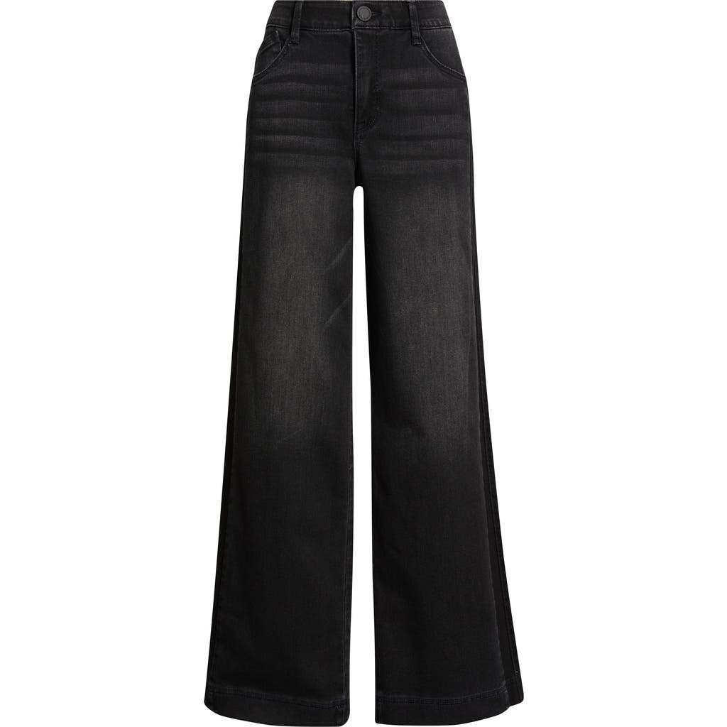 Wit & Wisdom Gracie Skyrise Wide Leg Jeans In Black