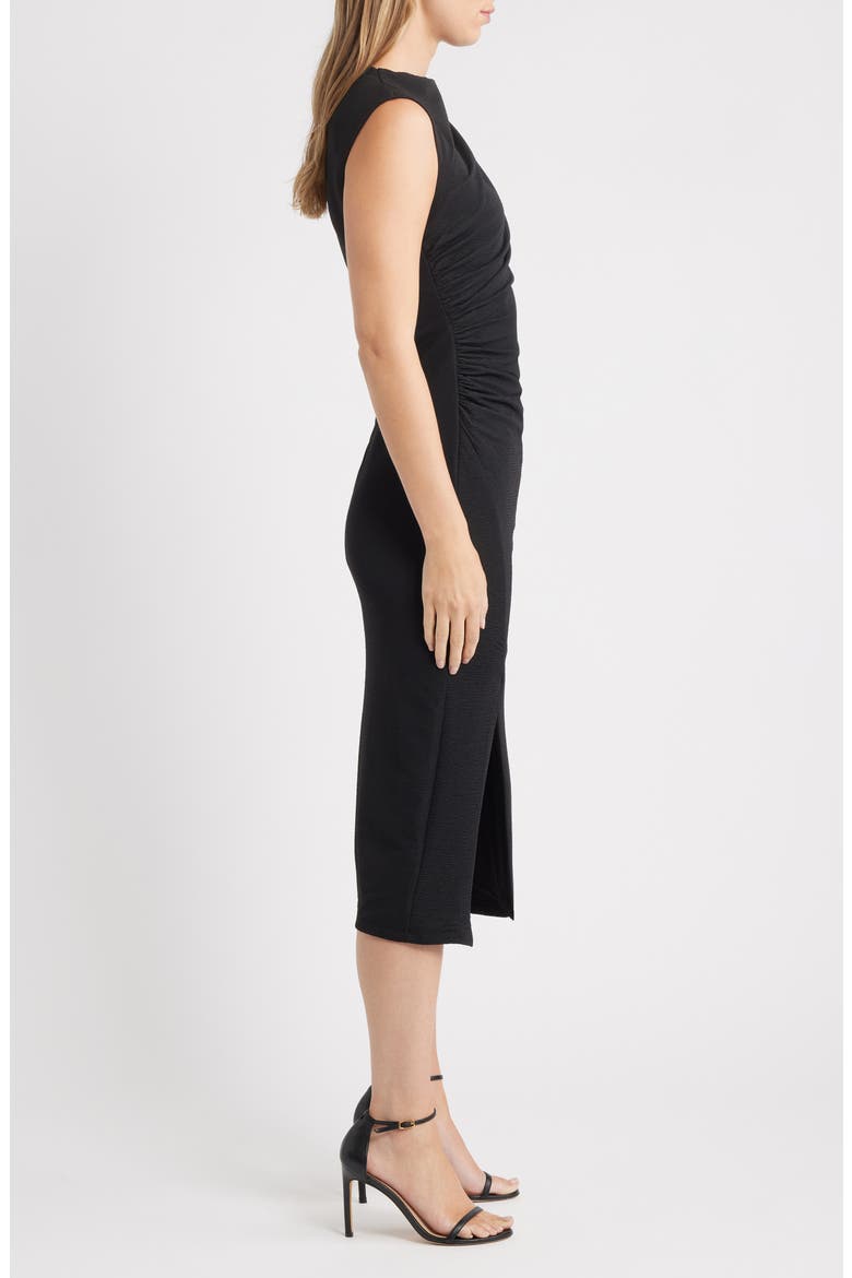 Cowl Neck Sleeveless Midi Dress, Alternate, color, ANNE BLACK