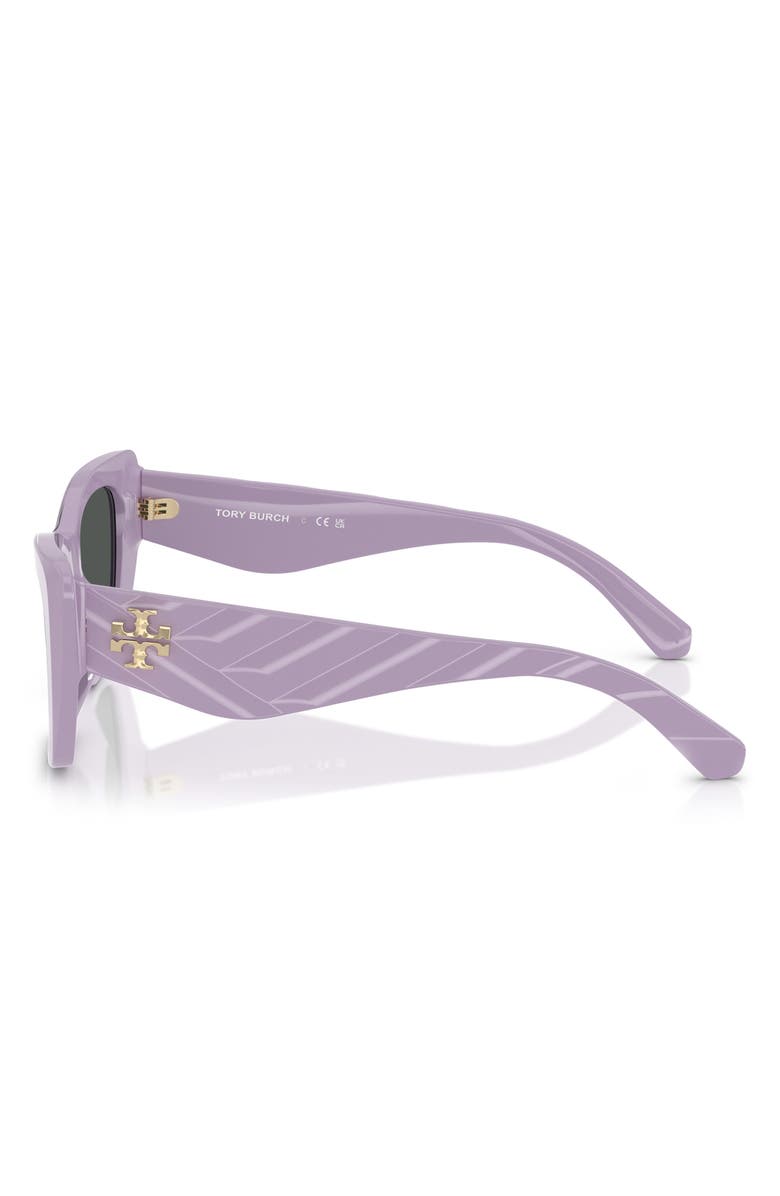 Tory Burch 52mm Cat Eye Sunglasses, Alternate, color, Purple / Grey