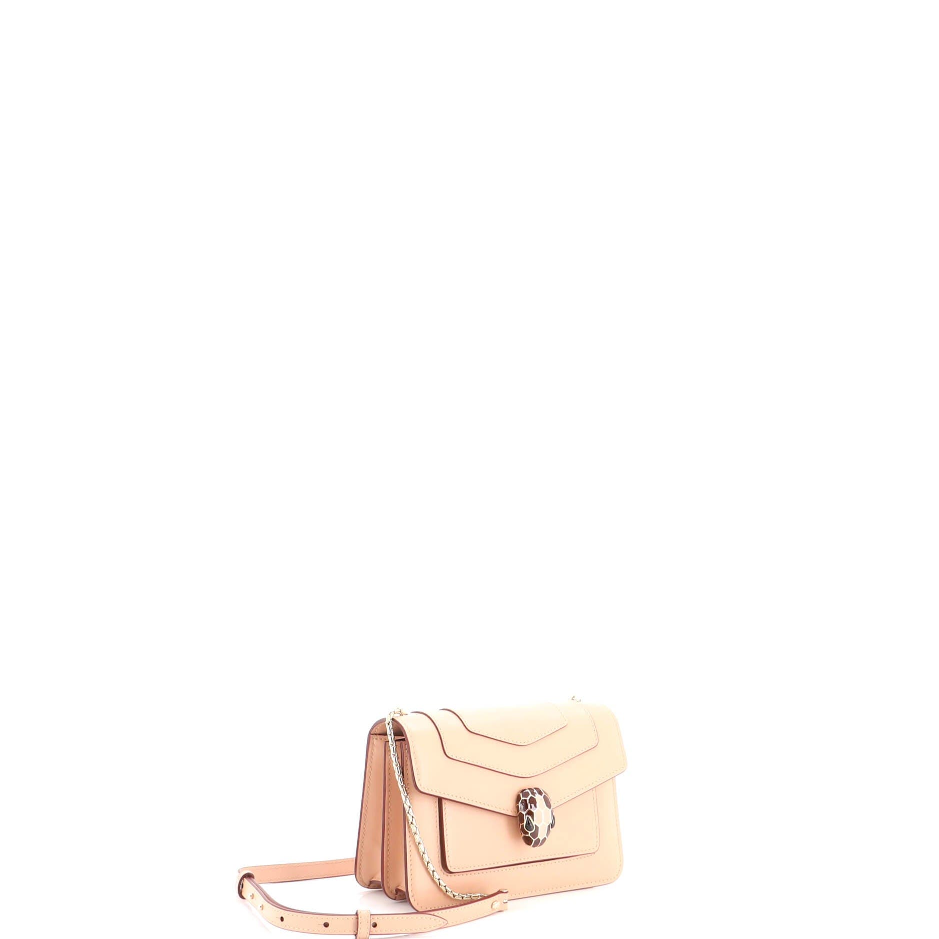Serpenti Forever Shoulder Bag Leather Mini, Alternate, color, White