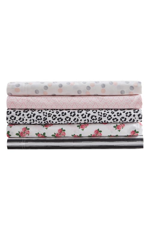 Betsey Johnson Sketchy Stripe 200 Thread Count Cotton Percale Sheet Set In White