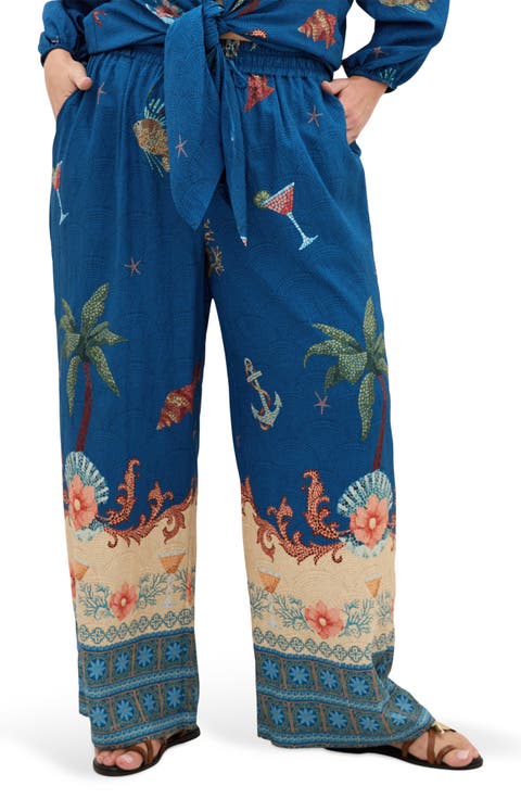 Tia Print Pants (Plus)