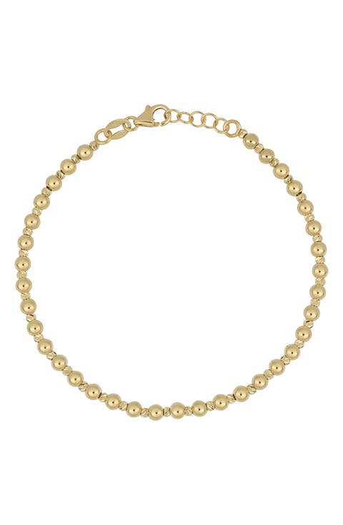 14K Gold Beaded Bracelet
