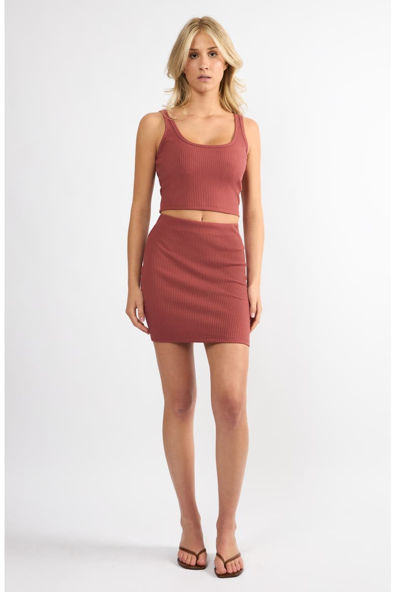 Timeless Rib Knit Miniskirt, Alternate, color, LIGHT BURGUNDY