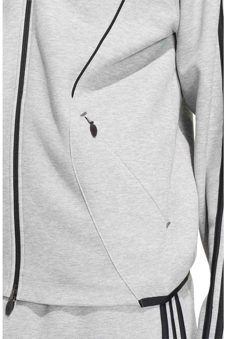 Spacer Full Zip Hoodie, Alternate, color, MEDIUM GREY HEATHER