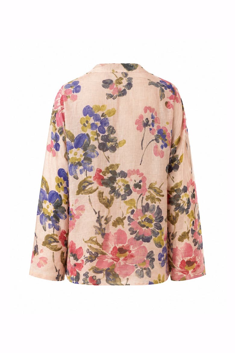 Jazlyn Floral Printed Blouse, Alternate, color, MULTI COLOR