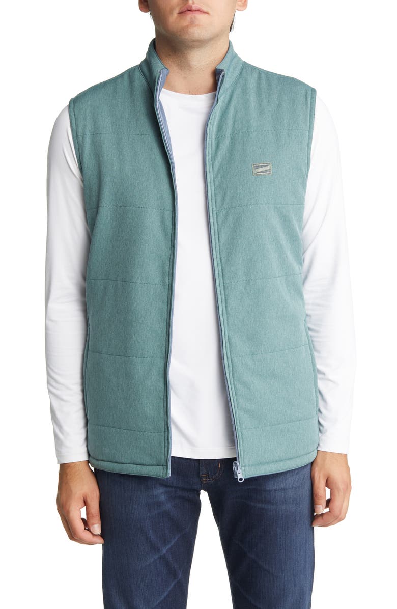 TravisMathew Clear Cut Reversible Vest, Alternate, color, Insignia Blue/ Vintage Indigo